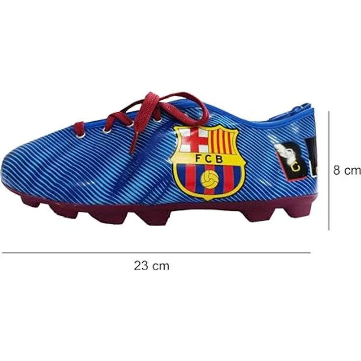CYPBRANDS FC Barcelona Stiefeltasche, Blau (Blaugrana), 3D-Stiefelform, Reißverschluss zur sicheren Aufbewahrung – Bild 4