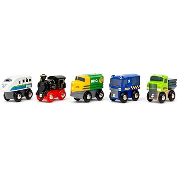 BRIO World 36034 Mini-Züge & -Fahrzeuge, Spielzeugloks, LKW & Autos für Kinder ab 3 Jahren, inklusive Magnetkupplungen, aus FSC-zertifiziertem Buchenholz – Bild 4