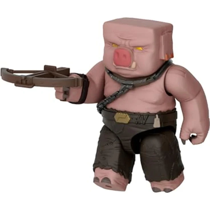 Mattel Minecraft Actionfigur-Set JFB69, Ghast mit Feuerattacke, Lichter, Geräusche, Projektil, Piglin-Krieger vom Film inspiriert – Bild 4