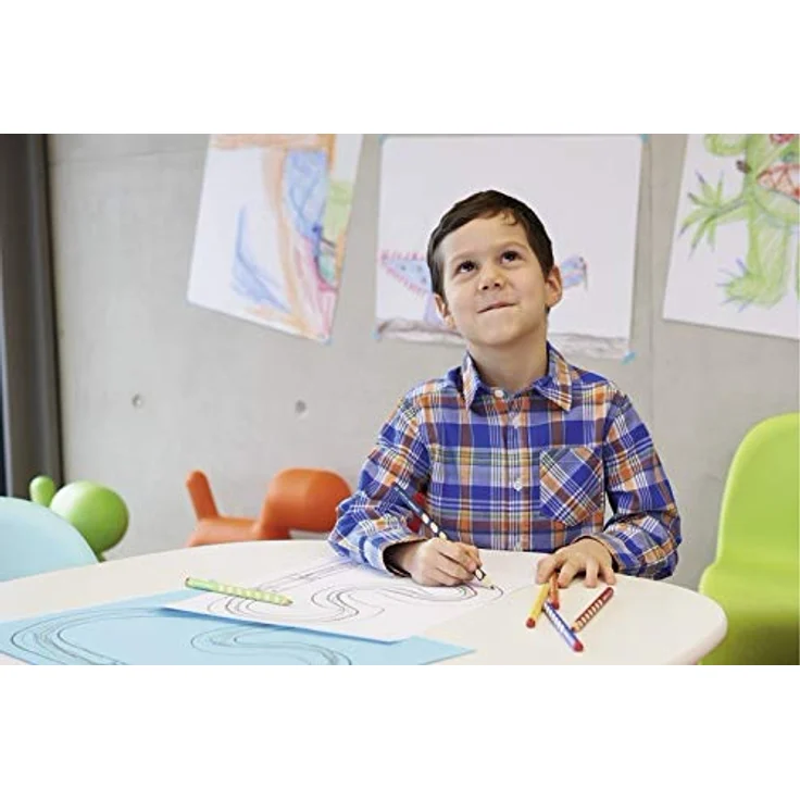 Ergonomischer Dreikant-Bleistift für Linkshänder - STABILO EASYgraph in petrol - 2er Pack - Härtegrad HB – Bild 4