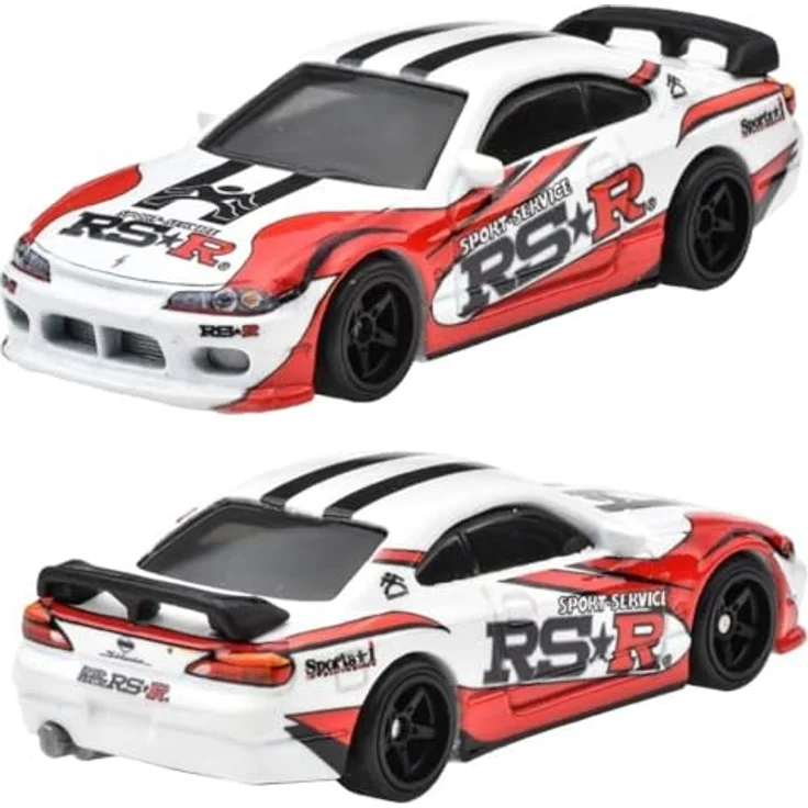Mattel Hot Wheels Car Culture Nissan 240SX und Nissan Silvia HRR84 Pack, Modellfahrzeuge im Maßstab 1:64, Premium-Qualität für Sammler – Bild 3
