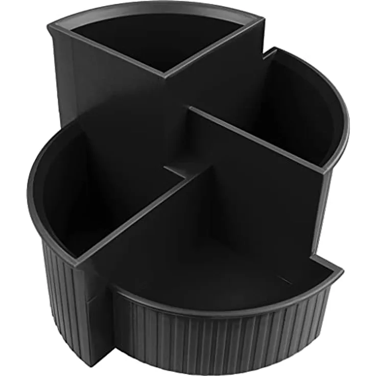 Helit H6390695 - Multiköcher „the hub line“, 4 Fächer, schwarz