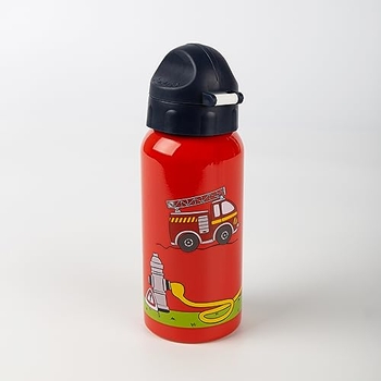 Kinder-Trinkflasche, Auslaufsicher, Rot – Mit Klappdüse & Abnehmbarem Strohhalm, Leicht Zu Reinigen