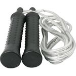 Sport-Thieme Boxer-Springseil mit Zusatzgewichten, verstellbare Länge 250 cm, bruchsicheres Stahlseil für Boxen, Crossfit, Fitness-Training, Schwarz