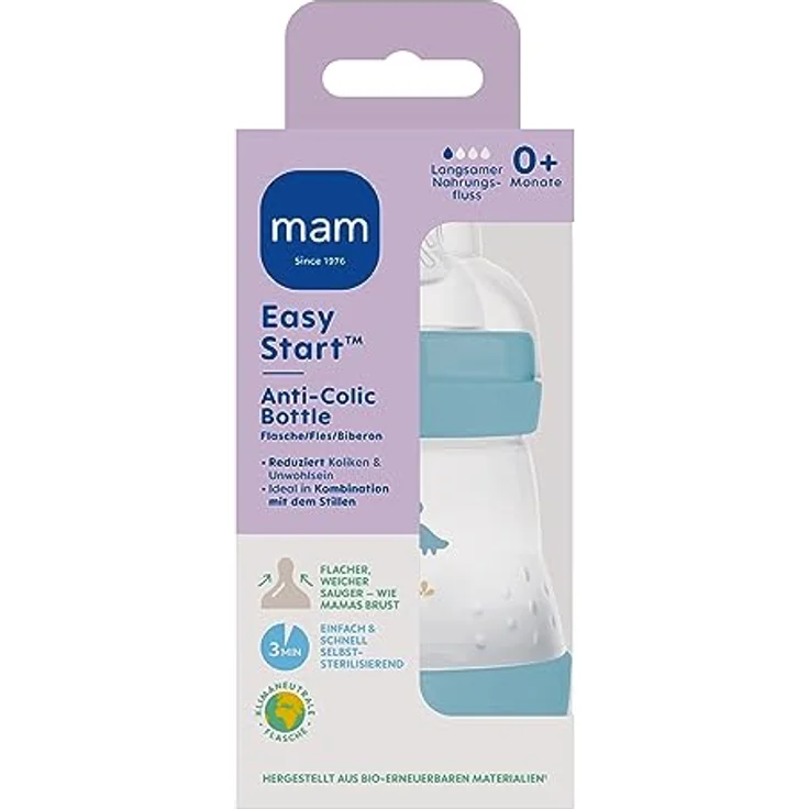 MAM Easy Start Anti-Colic matt, 160 ml, Dino – Bild 2