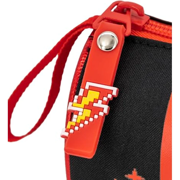 Clondo Schlampermäppchen für Pokemon Fans, rundes Stifteetui aus 600D Polyester, 21x8 cm, robuster Reißverschluss, ideal für Schule und Freizeit – Bild 3