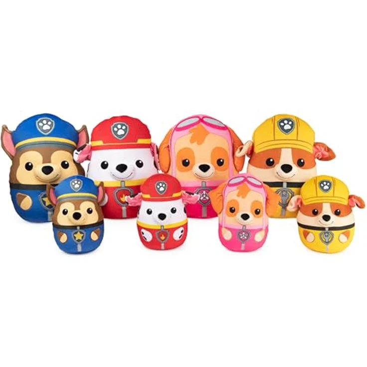 Spin Master Kuscheltier GUND - PAW Patrol Trend Squishy Marshall, 20 cm, samtig weich, mit Stickerei und appliziertem Abzeichen – Bild 6