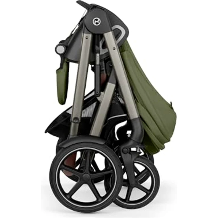 cybex Gold Kinderwagen Talos S LUX Tpe, Khaki, Kombikinderwagen mit 5-Punkte-Gurt, Federung, Einhand-Faltmechanismus, für Babyschale geeignet – Bild 5