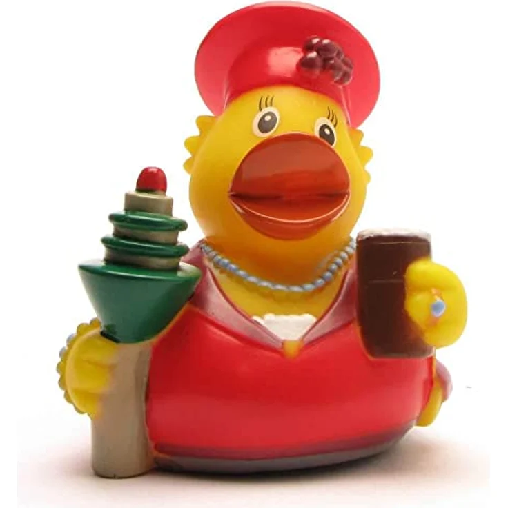 Duckshop Badeente - personalisierbar (Düsseldorf Ente) mit Wunschtext bis 10 Zeichen, Maße: 8 x 7 x 7,5 cm, Vinyl – Bild 5