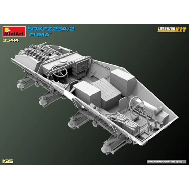 Other 1:35 Sd.Kfz.234/2 Puma Interior Kit, detailliertes Modellfahrzeug mit beweglichen Kettengliedern und mehreren Varianten – Bild 12