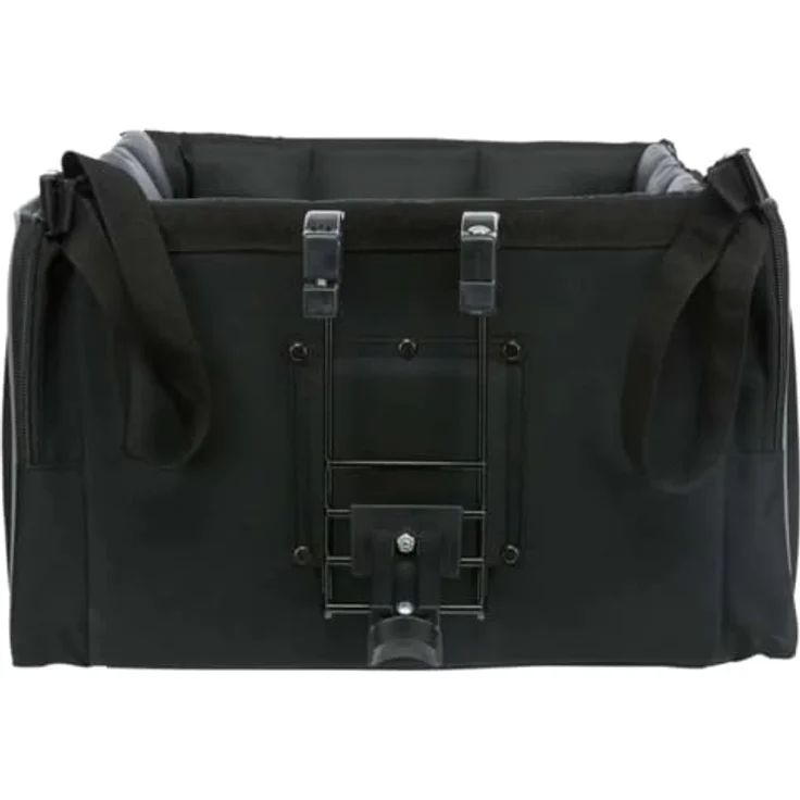 TRIXIE Tierfahrradkorb Fahrrad Front-Box für Hunde schwarz/grau mit reflektierenden Elementen und max. 6kg Belastbarkeit – Bild 5