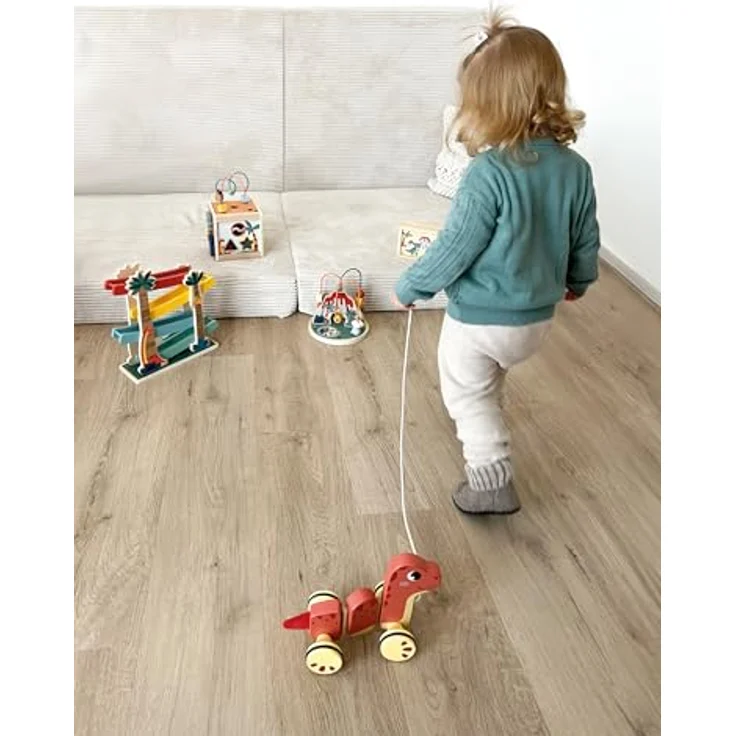 Small Foot Pull-Along Toy "Dino", Babyspielzeug mit niedlichem Dino-Design – Bild 7
