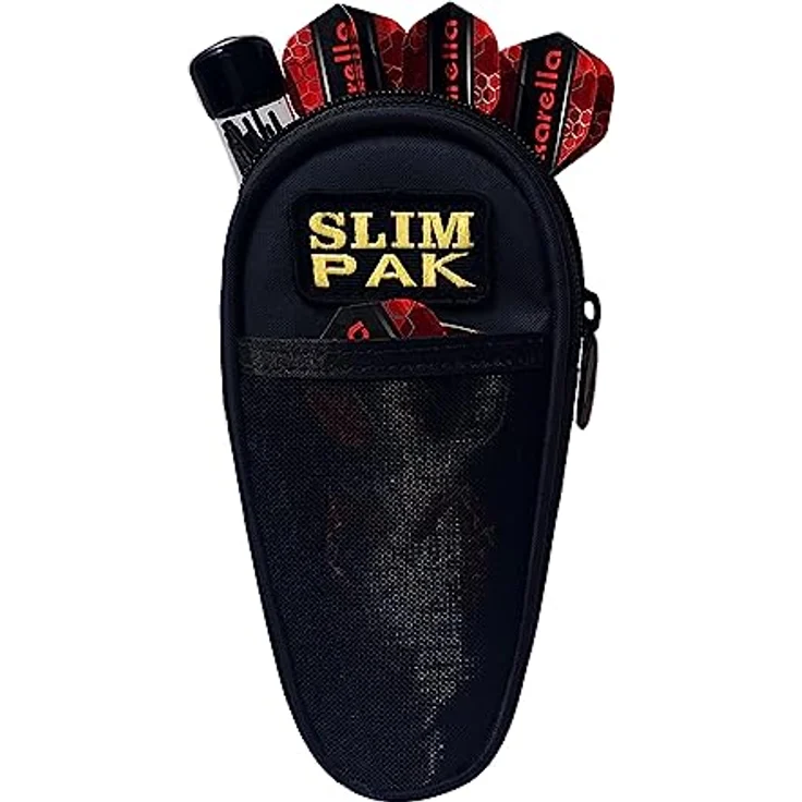 Karella Darttasche Slim PAK „The New Edition“ für 1 Satz Darts, inkl. Dartröhrchen sowie Fächer für viel Zubehör, Dartcase, Tasche für Darts – Bild 1