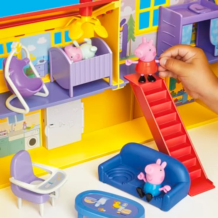 Hasbro Peppa Pig Puppenhaus, Peppas großes Haus mit 7 Zimmern und Zubehör, für Kinder ab 3 Jahren – Bild 4