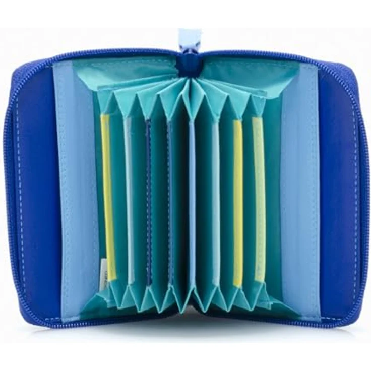 Mywalit Zip Around Kreditkartenetui Leder, 10 cm x 9 cm x 2 cm, in Blau (Seascape) – Bild 2