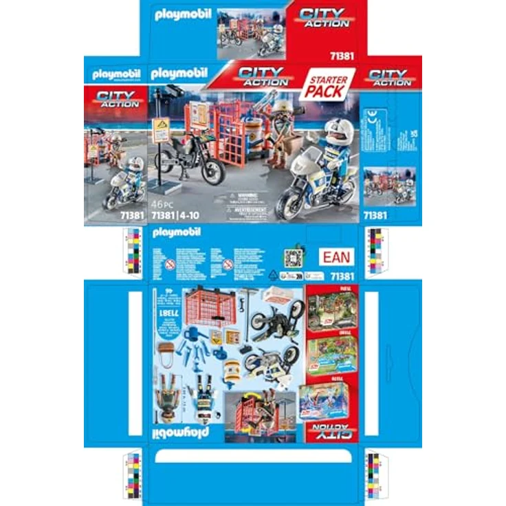 Playmobil® Konstruktions-Spielset Starter Pack, Polizei (71381), City Action, (46 St) – Bild 5