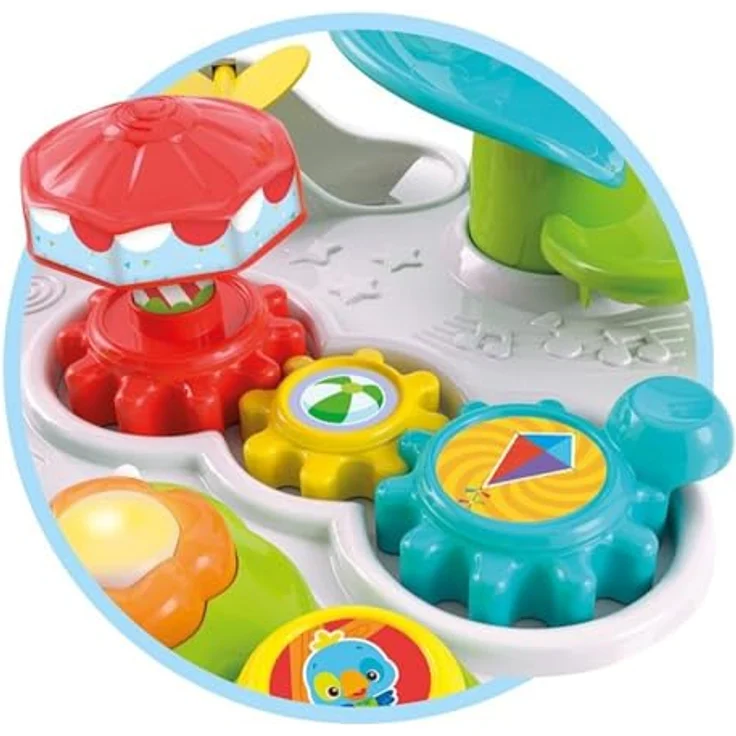 Clementoni Baby Park Activity Tisch, interaktiver Spieltisch mit Licht und Sound, fördert Geschicklichkeit und visuelle Wahrnehmung – Bild 5