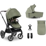 Hauck Kombi-Kinderwagen Comfort N Care Set, 2 in 1 mit Babywanne, Sportsitz, Beindecke und Getränkehalter, Olive, inkl. Gratis Mobilitätsgarantie