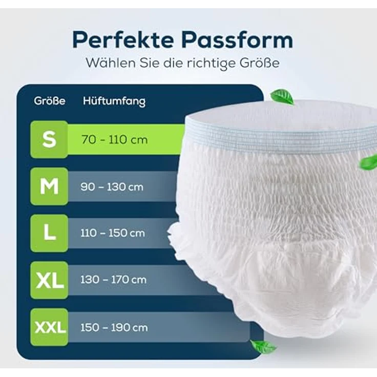 Sensalou Windeln Sensalou Windel Pants Maxi - Größe S - 22 Stück (22-St) - Diskrete Einmalhose für Erwachsene, hohe Saugfähigkeit - Blau – Bild 5