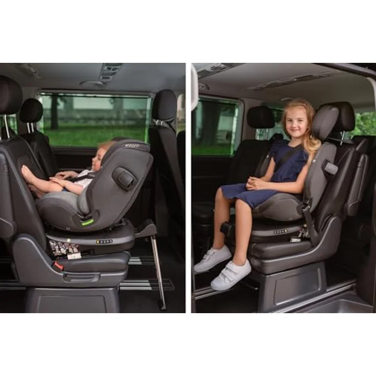 Osann Autokindersitz Eno360 SL i-Size, 360° drehbarer Reboarder Kindersitz Isofix, ab Geburt bis 12 Jahre, 40-150 cm, Baby Autositz, grau – Bild 3