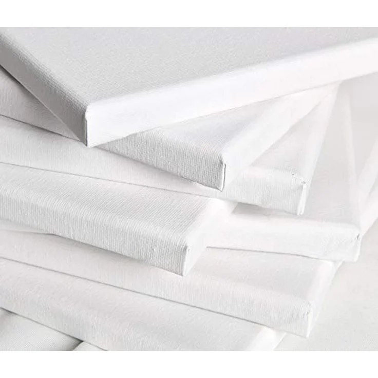 Artina 3er Set Premium 40x40 cm Keilrahmen – FSC® Holz Keilrahmen Leinwand 100% Baumwolle Leinwand weiß vorgrundiert – Leinwände zum Bemalen 380 g/m² - Extrabreiter, bespannter Keilrahmen – Bild 3