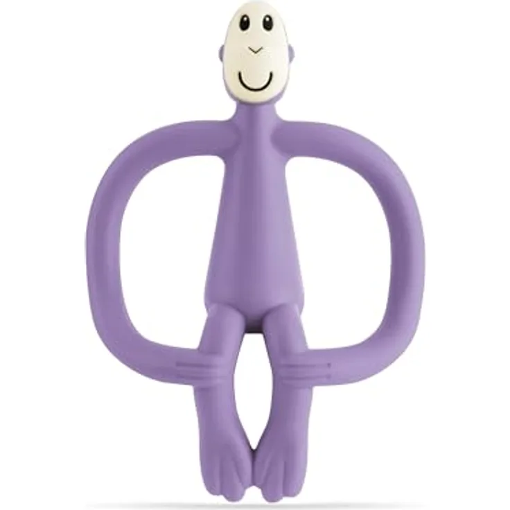 Matchstick Monkey Antimikrobieller Beißring/Zahnungshilfe/Gel-Applikator für wundes Zahnfleisch/BPA-frei/leicht zu greifen/ab 3 Monaten/Affe Original lila - Preisvergleich