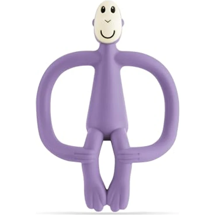 Matchstick Monkey Antimikrobieller Beißring/Zahnungshilfe/Gel-Applikator für wundes Zahnfleisch/BPA-frei/leicht zu greifen/ab 3 Monaten/Affe Original lila - Preisvergleich – Bild 1