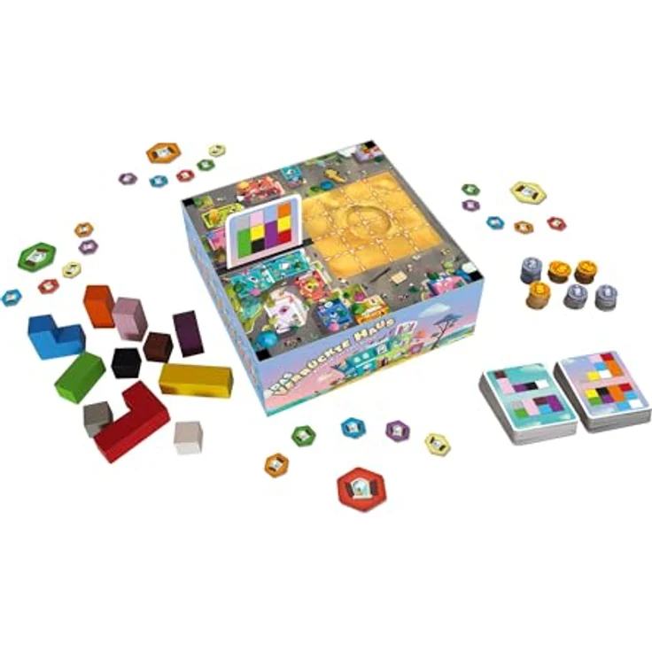 Game Factory 646312 Das verrückte Haus, turbulentes Bauspiel für Erwachsene und Kinder ab 8 Jahren, Familienspiel, für 2-6 Spieler – Bild 2