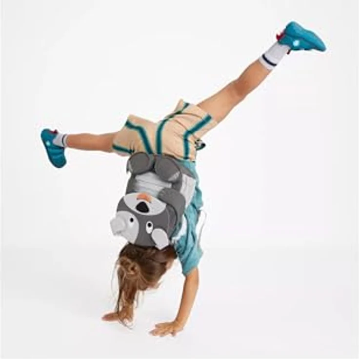 Affenzahn Grosser Freund Kindergartenrucksack 31 cm, grau, mit Trinkflaschenfach und Umweltzeichen Grünen Knopf – Bild 7