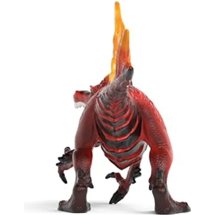Schleich Eldrador Creatures, Feuersaurier vs Dschungelechse, kämpfendes Duell mit zwei Köpfen und flammendem Echsenkamm, 30 x 15 x 10 cm – Bild 6