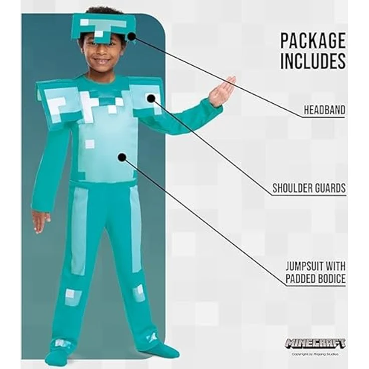 Disguise - Minecraft Costume - Diamond Armor (104 cm) – Bild 7