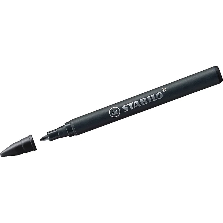 STABILO s move easy Füllhalter Rollerball, 3 Patronen schwarz, 0,5 mm Strichstärke, dokumentenecht