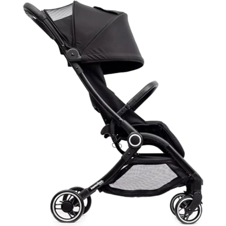 Hamilton by Yoop S2 Leichtgewicht Buggy - MagicFold™ Technology - Bis zu 22 kg - Kinderwagen mit Tragegurt und Getränkehalter - Verstellbar und zusammenklappbar - Faltbarer Buggy Baby - Schwarz – Bild 1