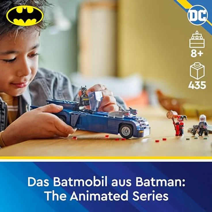 LEGO DC Batman: Batman im Batmobil vs. Harley Quinn und Mr. Freeze, Spielzeug-Auto aus der Zeichentrickserie für Kinder, Geschenk für Jungen und Mädchen ab 8 Jahren 76274, von LEGO – Bild 2
