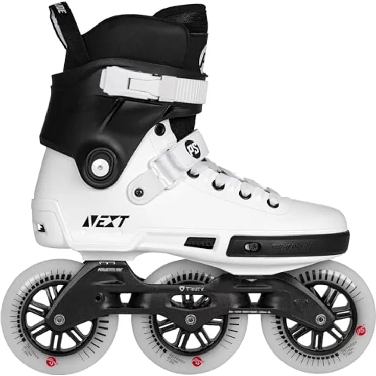 Powerslide Inline Skate Next Core Black 110 für Urban und Fitness, Damen und Herren, mit TRINITY 3-point mounting