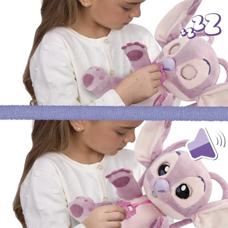 Spectron Gas Control Systems GmbH Baby Paws Angel, Interaktives Kuscheltier mit Ton, 24 cm, Disney Stitch Lizenz – Bild 3