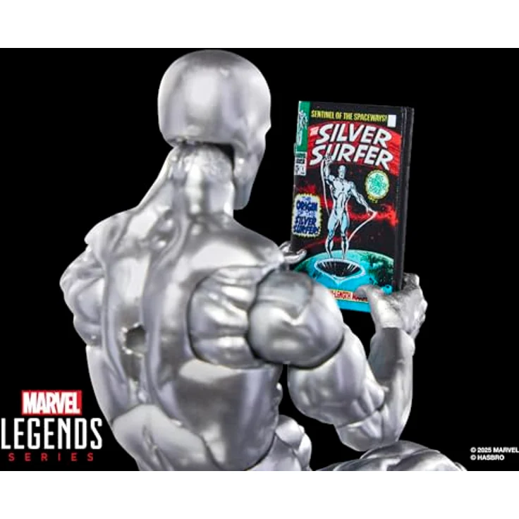 Marvel Legends Series Silver Surfer, 15 cm Action-Figur mit Comicbuch-Accessoire und 6 austauschbaren Händen – Bild 3