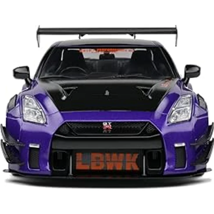 Solido Nissan GT-R R35 Liberty Walk 2.0, Diecast Modellauto im Maßstab 1:18, lila Metallic-Lackierung, hochwertig verarbeitet mit beweglichen Teilen und aggressivem Body Kit – Bild 2