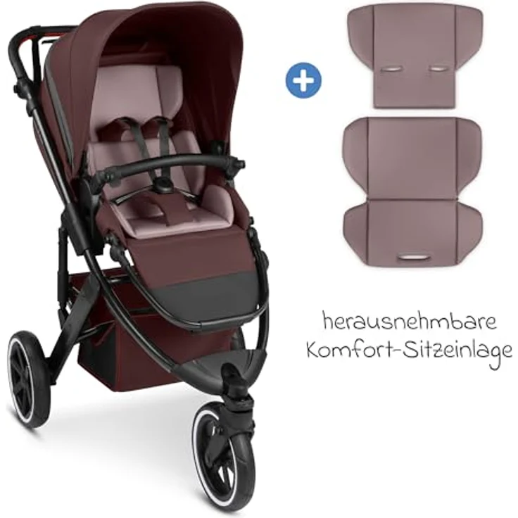 ABC Design Sportbuggy Salsa 5 Run, Robuster Jogger mit Luftreifen und großem Sonnendach, Coal – Bild 6