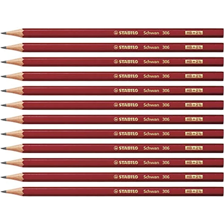 STABILO Bleistift - STABILO Schwan in rot - HB - 12er Pack