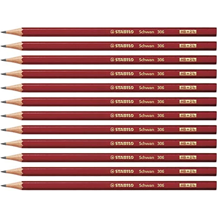 STABILO Bleistift - STABILO Schwan in rot - HB - 12er Pack – Bild 1