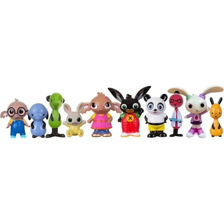 Bing 10 Figuren Set Freunde in Einer Packung - Brillanz, Spielzeug - 5 bis 9 cm - Bing Fans - 18 Monate+