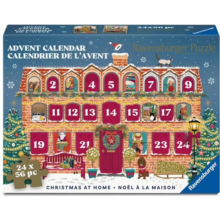 Ravensburger Puzzle Adventskalender, 24 Puzzles à 56 Teile mit festlichen Motiven, dekoratives Hausdesign – Bild 7