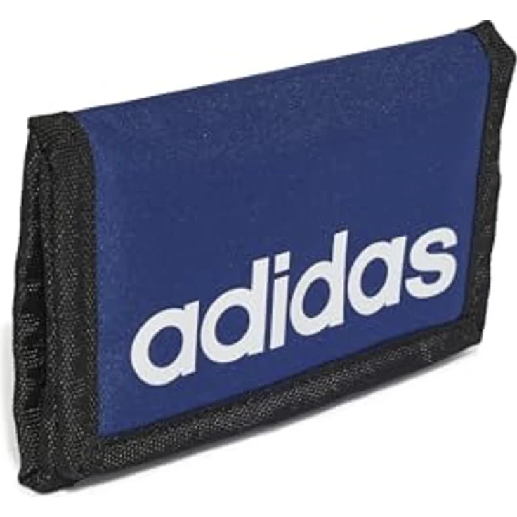 adidas Originals Linear Wallet, Kinderportemonnaie aus recyceltem Polyester, blau, mit mehreren Fächern und Reißverschluss für Kleingeld – Bild 3