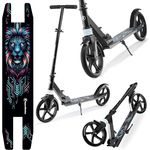 HyperMotion CITY SWIFT Digital Lion Scooter - Zweirädriger Roller mit Stoßdämpfer für junge Erwachsene - 100kg