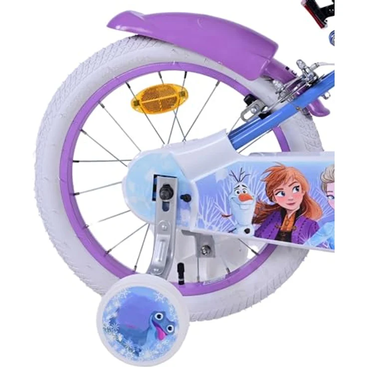 Volare Kinderfahrrad Disney Frozen 2, 16 Zoll, ohne Rücktrittbremse, blau – Bild 2