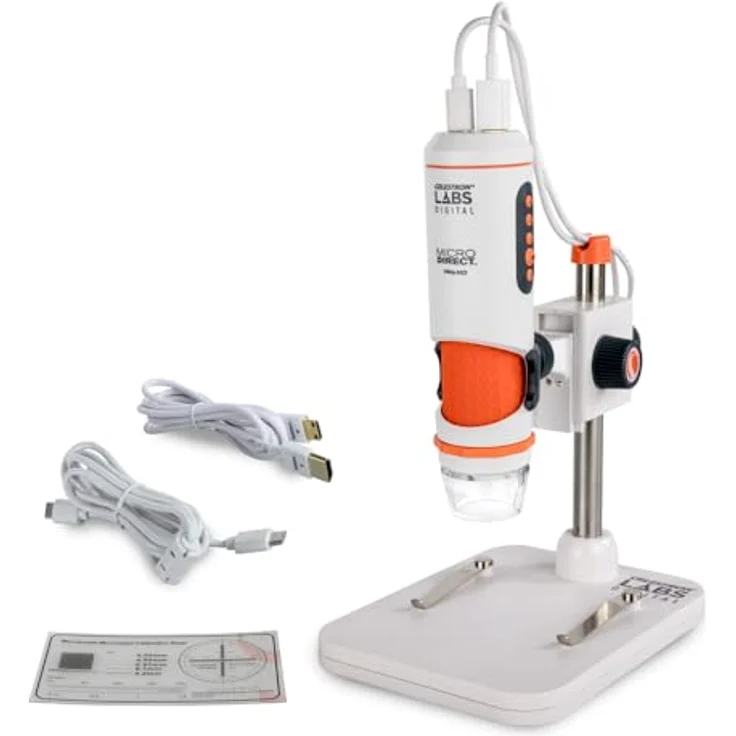 Celestron MicroDirect 1080p HDMI, digitales Handmikroskop mit 3,5 Megapixel Sensor, 10x bis 220x Vergrößerung und HD-Video-Streaming – Bild 2