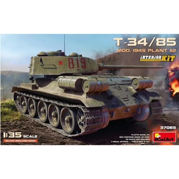 Other 1:35 T-34/85 Mod. 1945 Plant 112 Inter., Modellfahrzeug mit beweglichem Turm und originalgetreuem Interieur – Bild 7