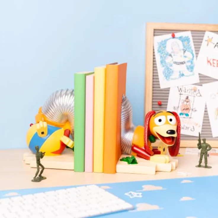 Grupo Erik Editores Disney Pixar Toy Story Slinky Dog Buchstütze aus handbemaltem Kunstharz, 15 cm hoch, stabil und dekorativ – Bild 3
