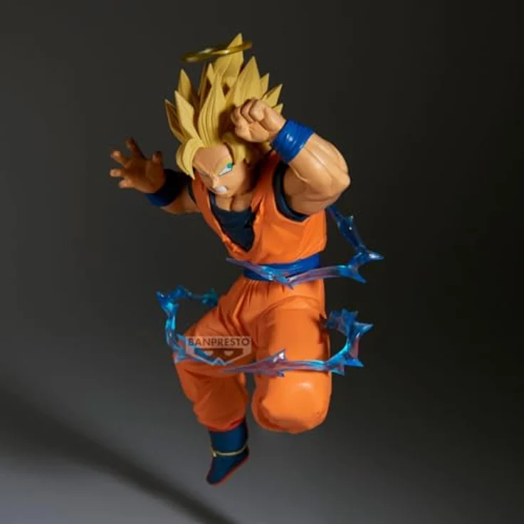 Banpresto Actionfigur Goku Super Saiyan 2 (Vs Majin Vegeta), Dragon Ball Z, 15 cm, PVC Sammlerfigur, Mehrfarbig, mit Basisständer – Bild 3